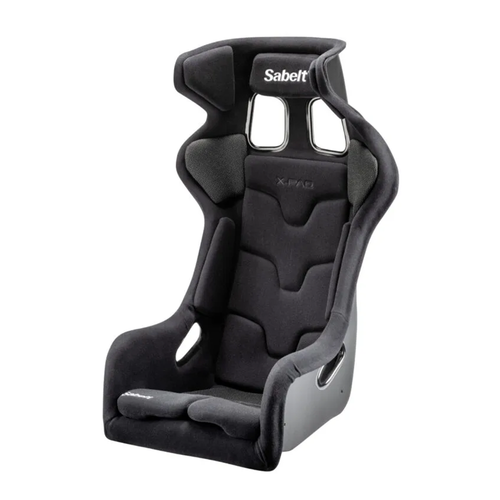 Sabelt X-PAD compact FIA motorsport racing seat, front three quarter view