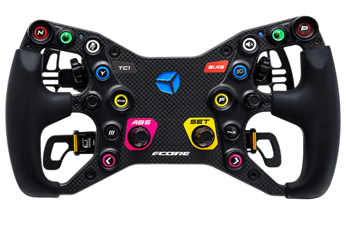 Cube Controls F-Core sim racing steering wheel front view