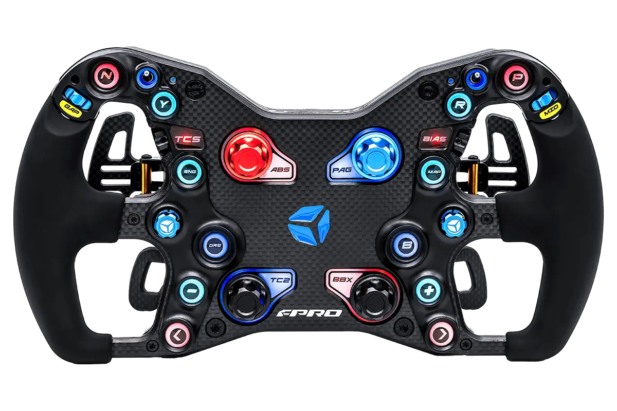 Cube Controls Formula Pro sim racing steering wheel front view