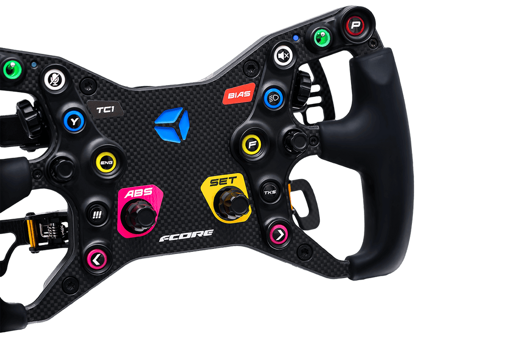 Cube Controls F-Core sim racing steering wheel detail