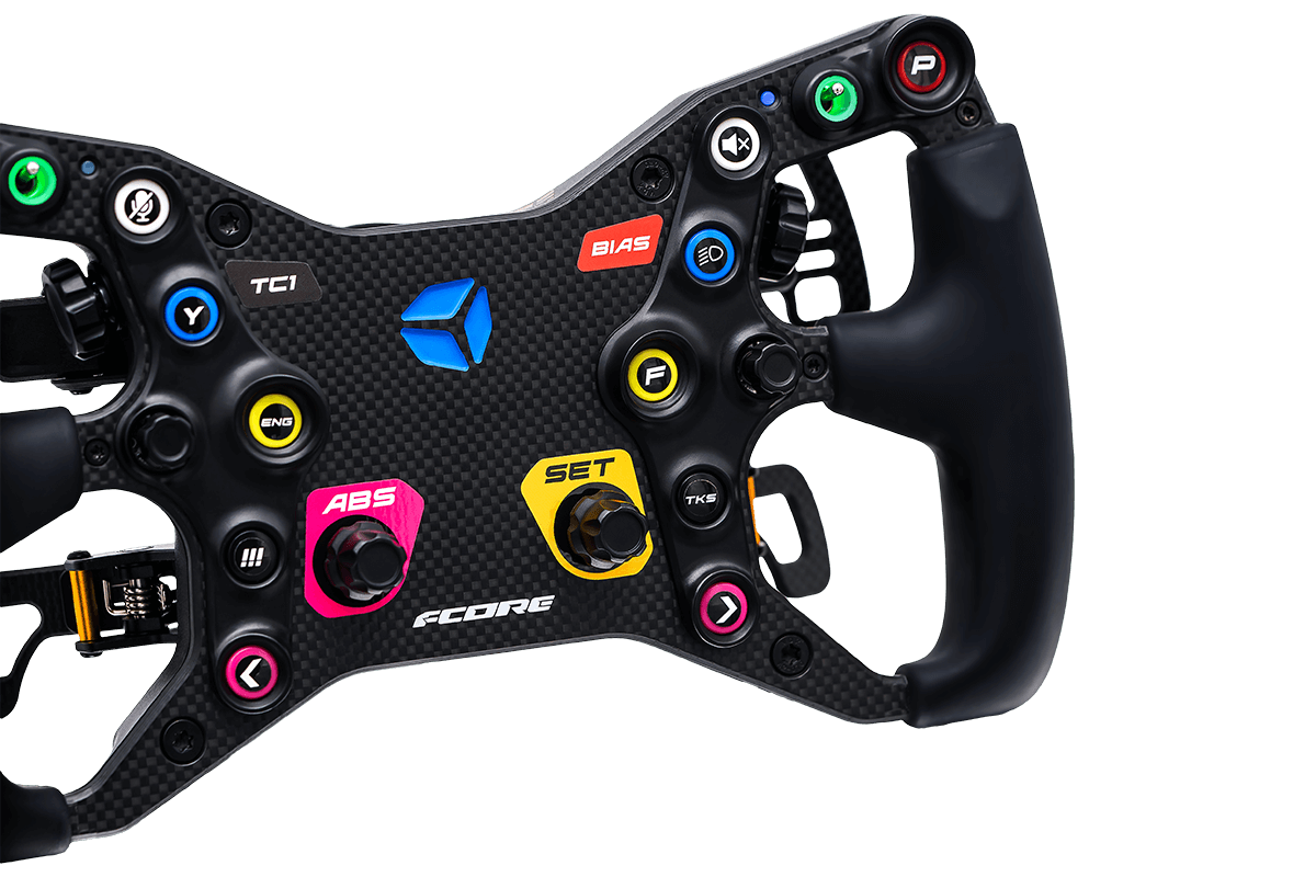 Cube Controls F-Core sim racing steering wheel detail