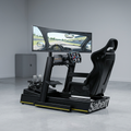 TPS Hotlap turnkey sim racing simulator with Sabelt cockpit, direct drive wheelbase, three pedal set and single curved ultrawide display